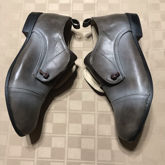 Gray Brown Slip On Loafer Comfort‎ Leather Casual - Picture 3 of 5